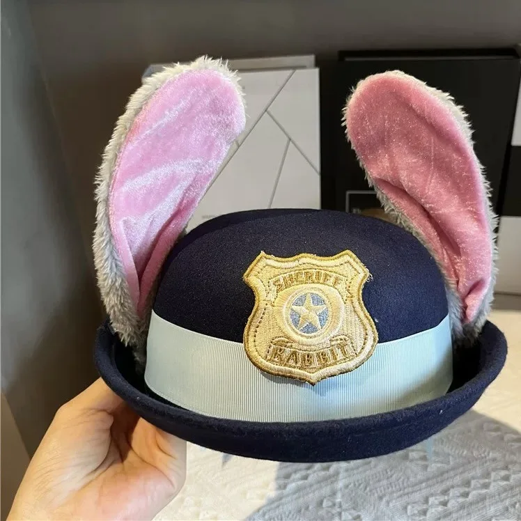 Cartoon Zooto2 Judy Cosplay Prop Judy Hopps Hat Judy Rabbit Officer Hat Hairpin Rabbit Brooch For Hallowmas Party Adult Comicon