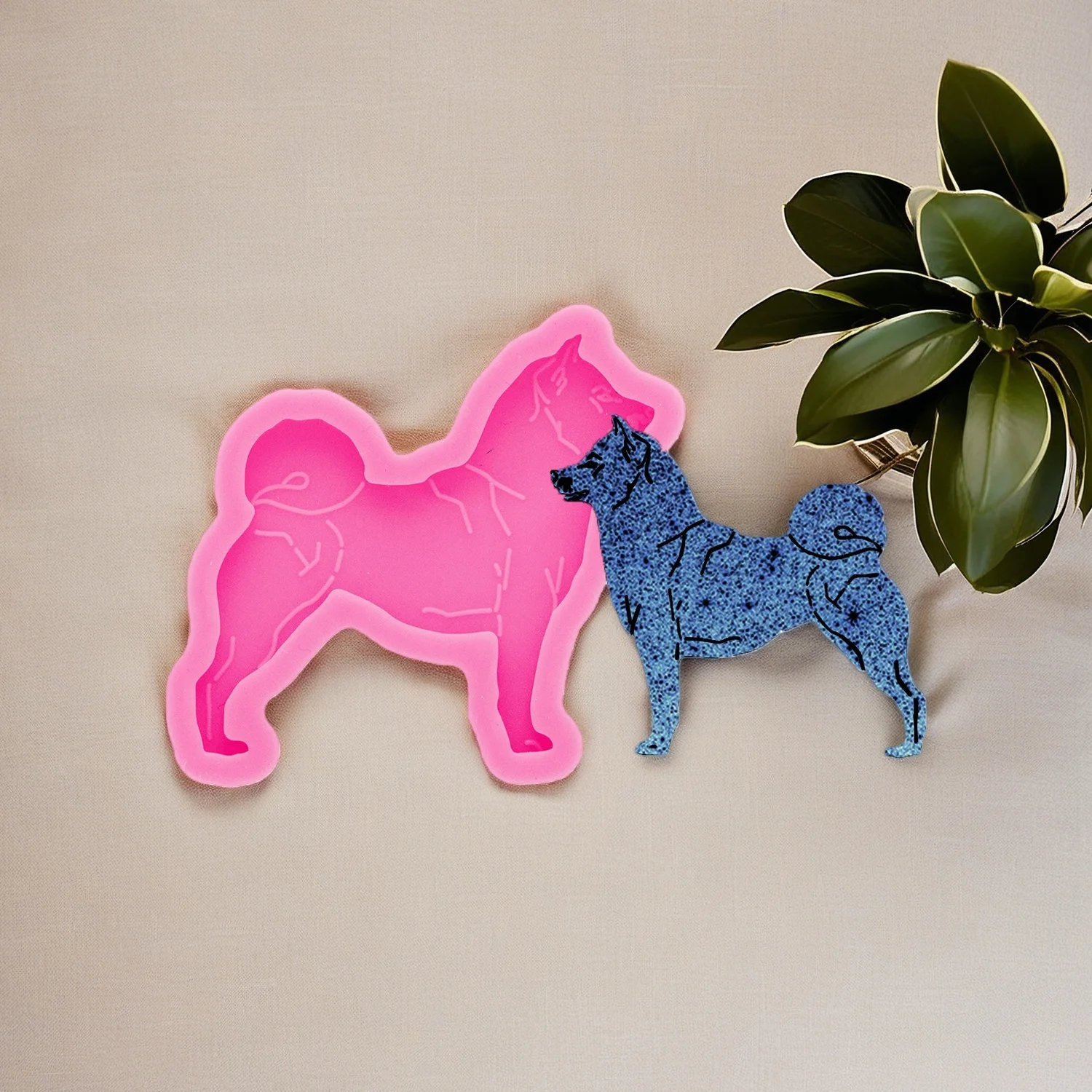 Craft And Art Difference - Cetakan Silikon Berbagai Ras Anjing Samoyed