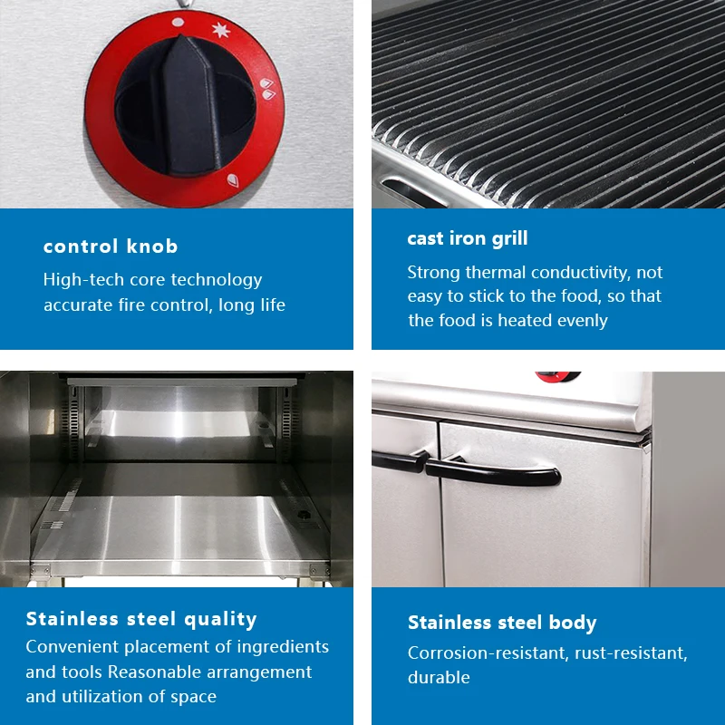 Grooved Griddle Stove Charcoal Barbecue Grills Stainless Steel BBQ Grill