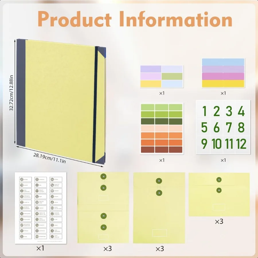 В футляре I Go Missing Binder Импортная папка для документов Органайзер для документов Life Binder для важных документов в зависимости от расширения