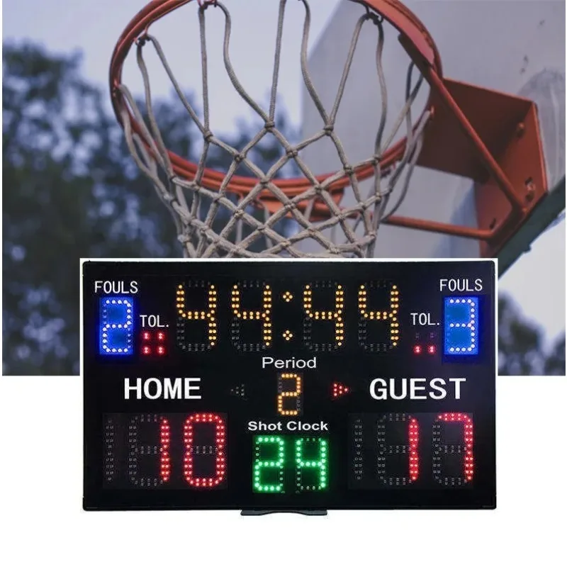 

Custom Player Name Display Portable Electronic Digital Scoreboard for Basketball Football Score Keeper Board with 24s Shot Clock