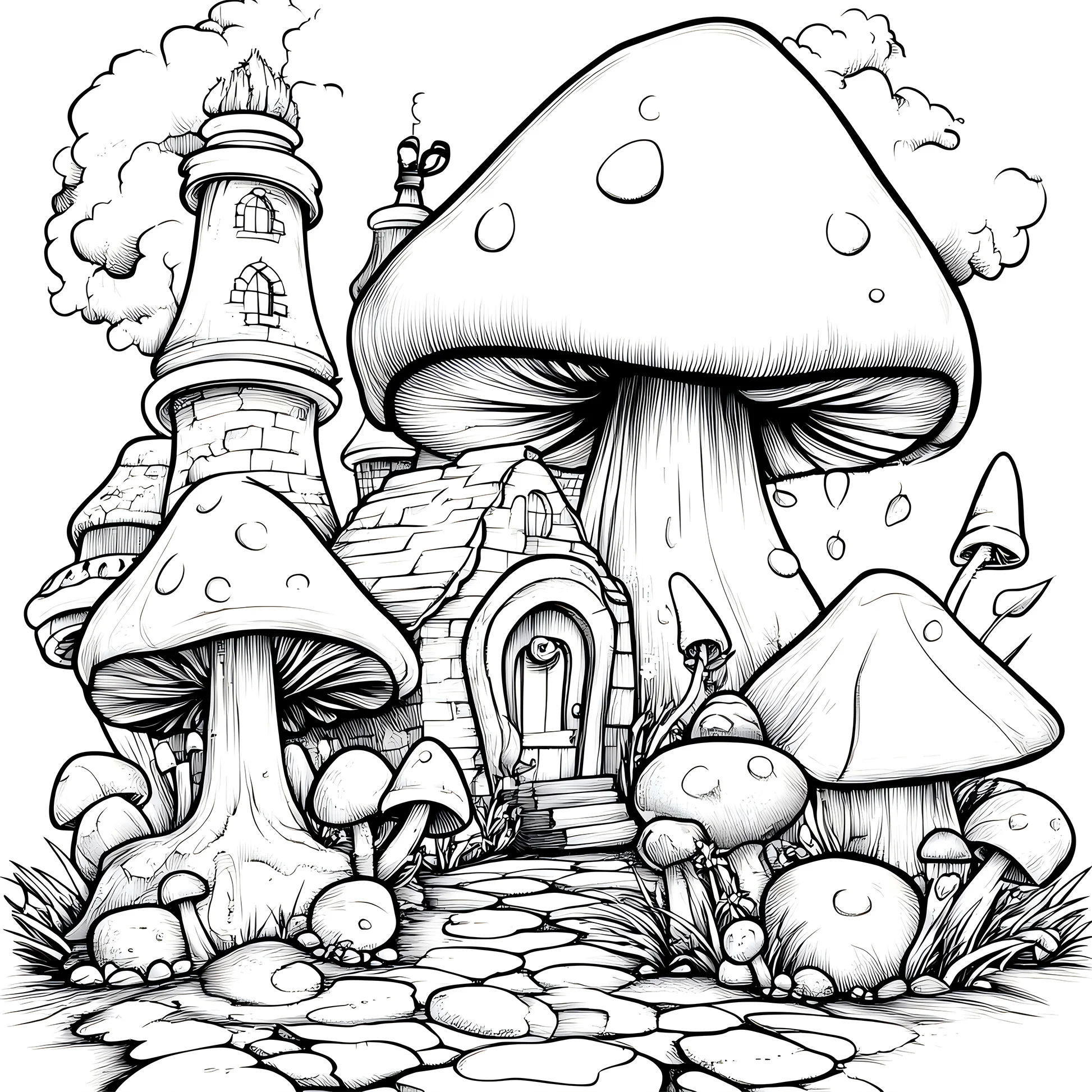 ENCHANTED FOREST Adult Coloring Book, Realistic Scenic Landscape Patterns, Stress Relief Relaxation Creative Drawing Art Book image 4