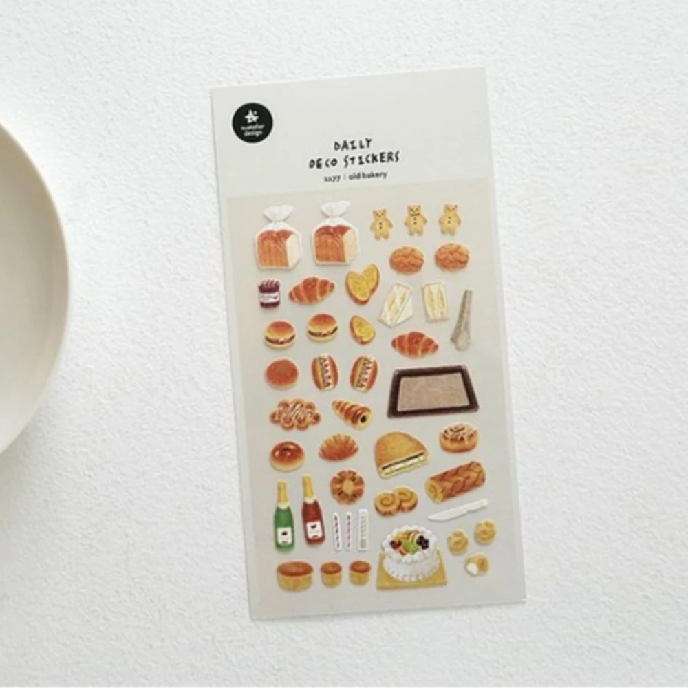 Korean Import Suatelier Old Bakery Paper Stickers Scrapbooking Diy Journal Stationery Sticker Deco Art School Supply 1177
