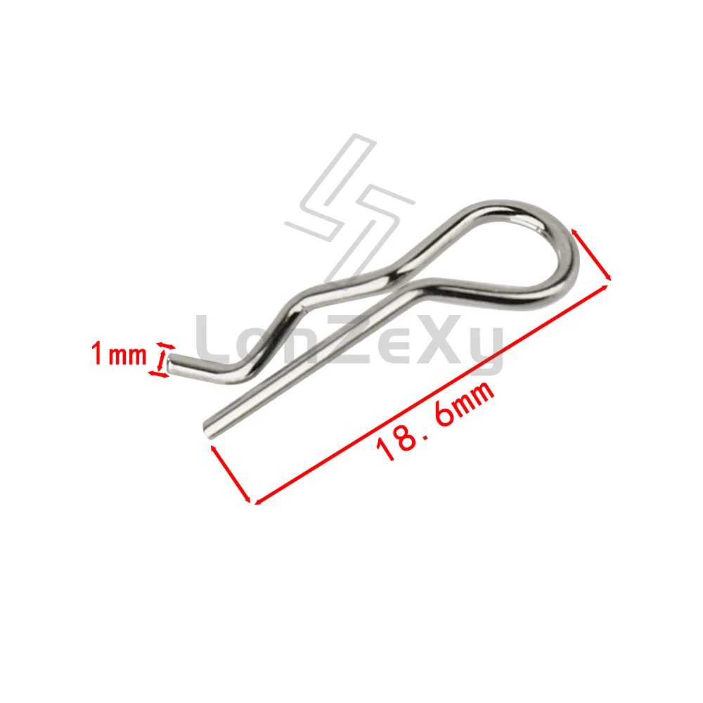 20/50 1/8 1/10 1/12 1/14 1/16 1/18 RC Car Body Shell R Clips Bodyshell Pin Metal Body Shell Clip Pin Buggy Truck Toy Accessories