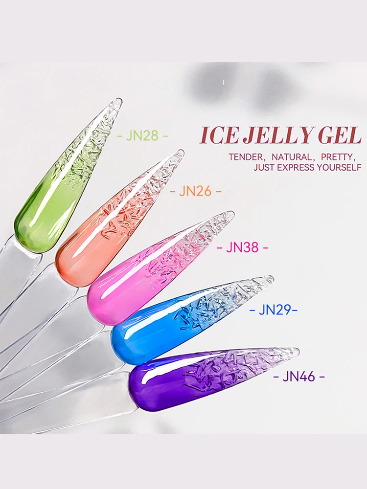 BORN PRETTY 10ml Vernis à ongles gel couleur gelée bleu vert transparent pour l'été, semi-transparent, à retirer par trempage, UV LED