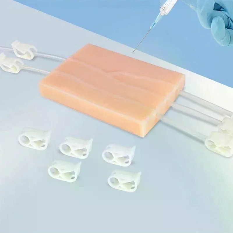 1Pcs Medical Student Nurse Blood Collection Puncture Training Pad Model Blood Recovery Kit Silicone Injection Practice Pad