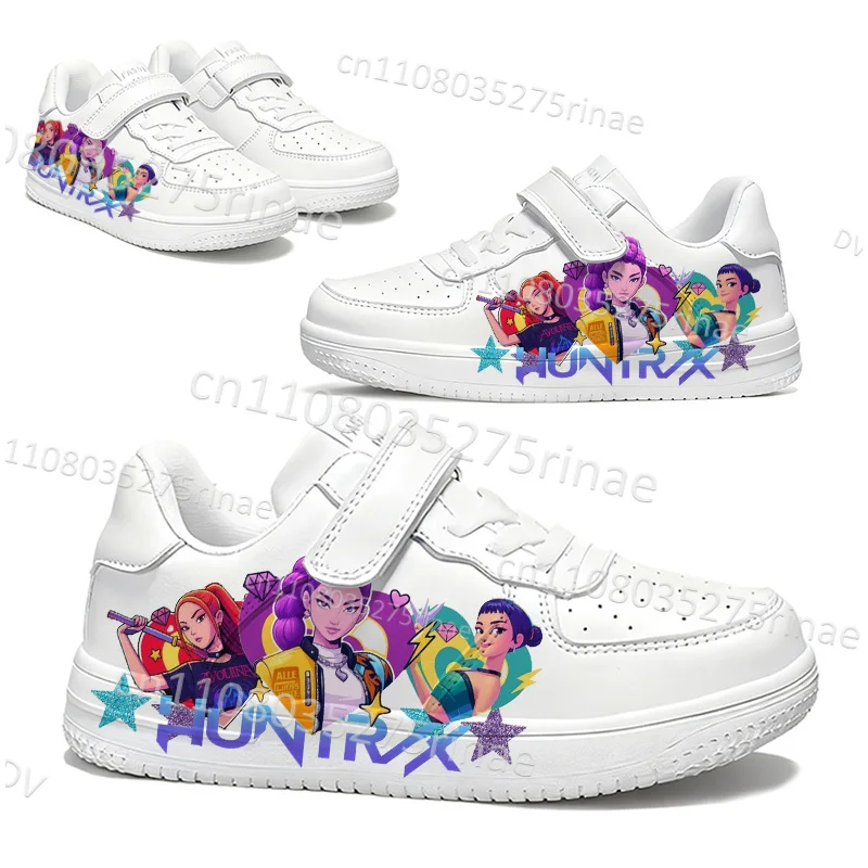 

KPop Demon Hunters Parent Child Shoes Man Woman Fashion Graffiti Slip Resistant Breathable Leisure Shoes Boys Girls 2026 Gift