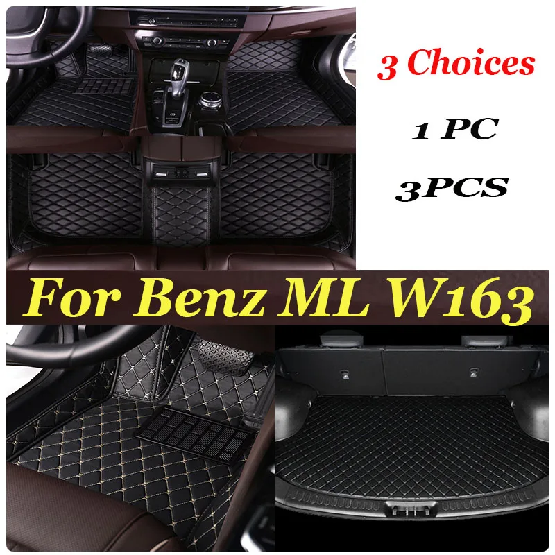 

Car Floor Mats For Mercedes ML W163 1998-2005 DropShipping Center Interior Accessories 100% Fit Leather Carpets Rugs Foot Pads