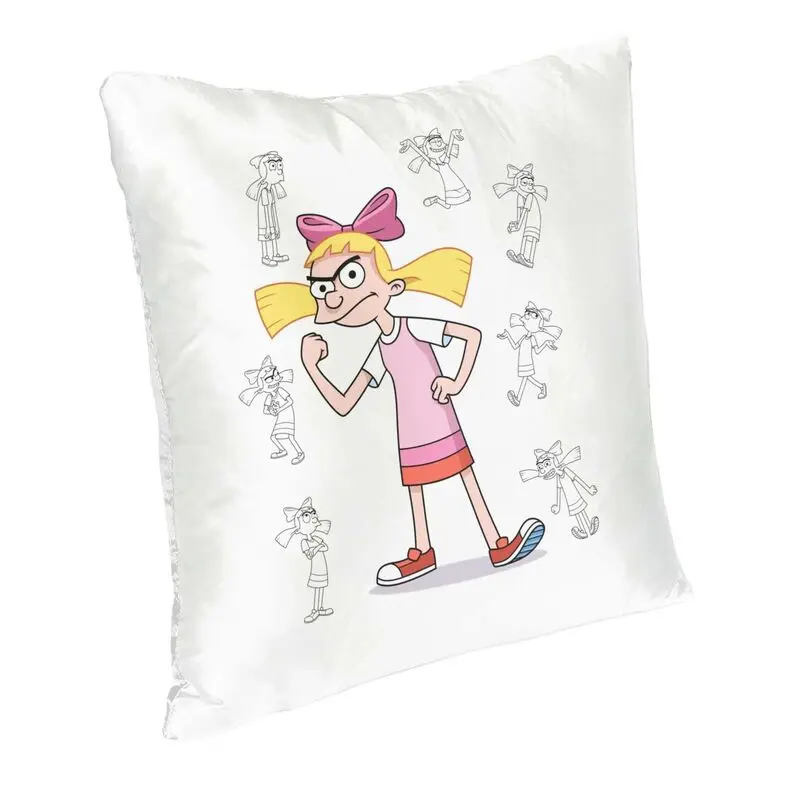Hey Arnold Throw Pillow Cover Home Decorative Custom Square Helga Pataki Cartoon Animated Cushion Cover 40x40cm Pillowcover