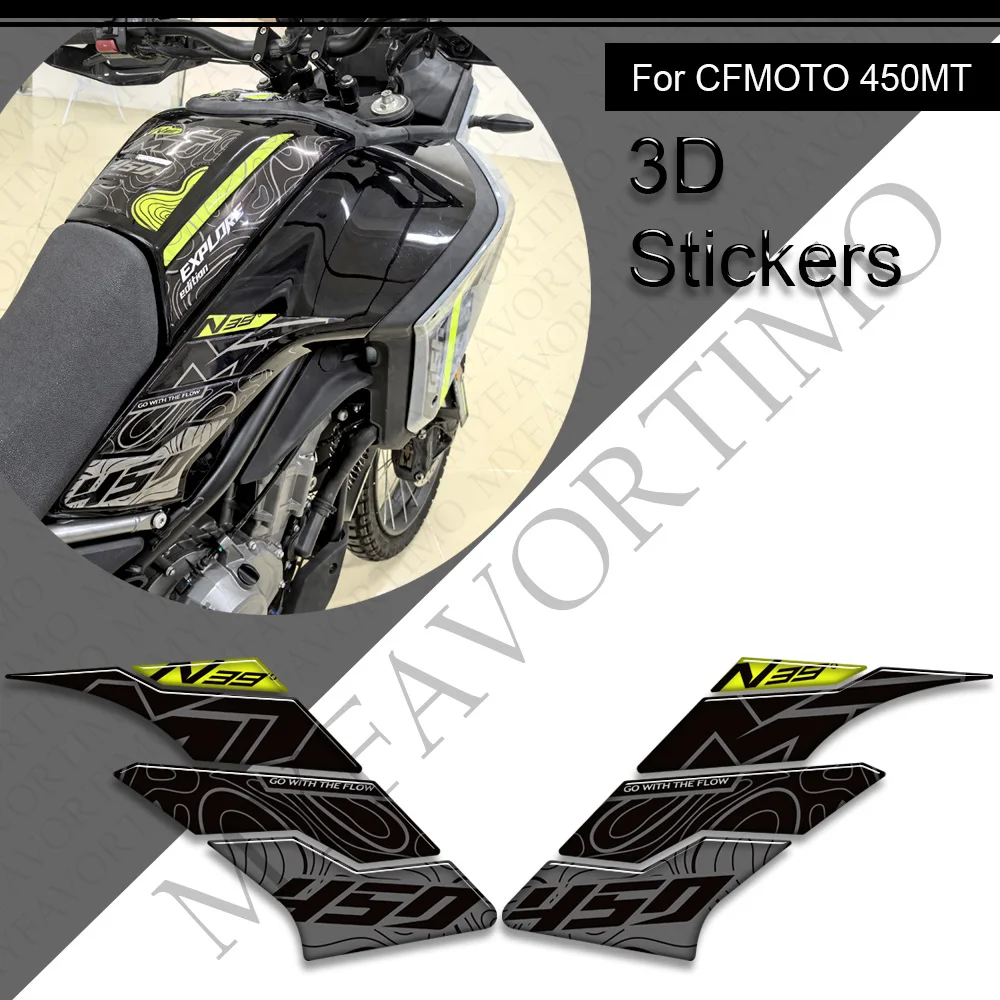 For CFMOTO 450MT Adventure Waterproof Protective Stickers accessories Tank Pad Motorcycle Hand Guards Epoxy Resin Sticker 2023-