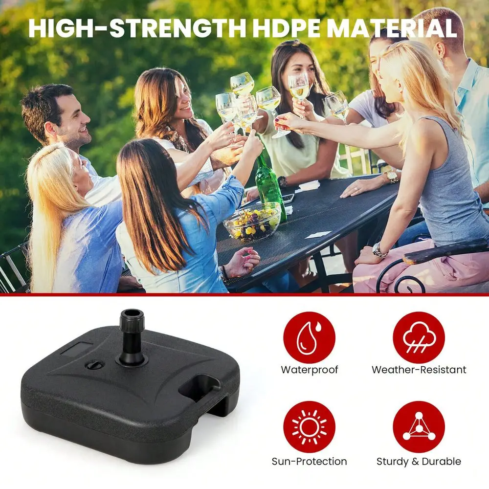 

Patio Fillable Umbrella Base Stand Water Sand Filled Weighted Market Pole 1.5