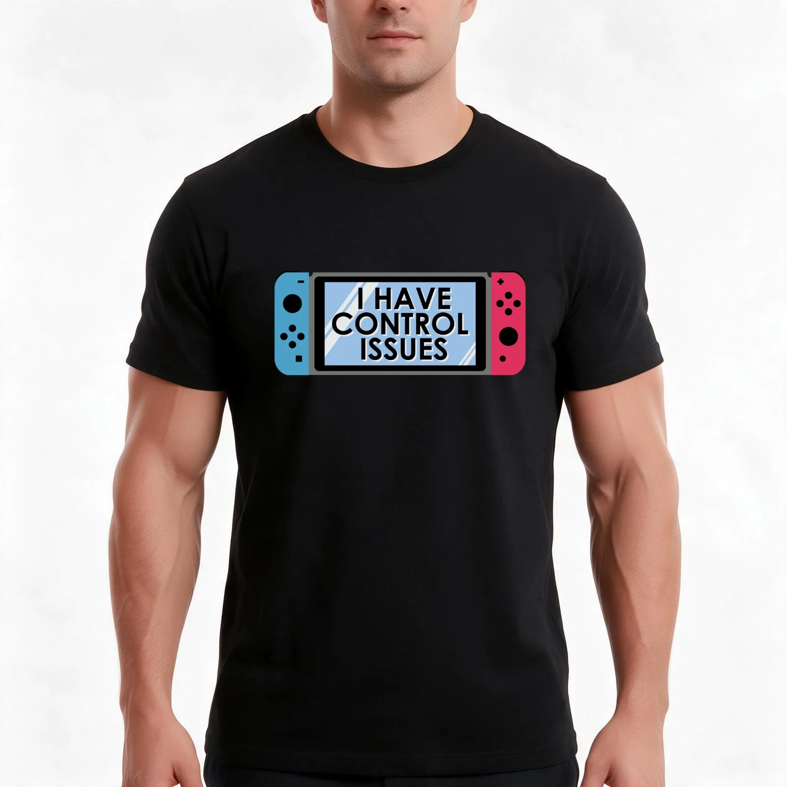I Have Control Issues T-Shirt, Summer Casual Cotton Tee, Oversized Streetwear Tops, Vintage Graphic Print, Unisex Men Women