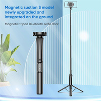 2024 Magnetic Selfie Stick Tripod with Remote Extendable Phone Tripod Stand for MagSafe Iphone 15 14 13 12 11 10 SAMSUNG Phone