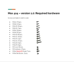 Model15 3DSets Fasteners Screws and Nuts for Model 15 Max 4x4 3D Sets RC Car Required Hardware 60XL 80XL 3M-144