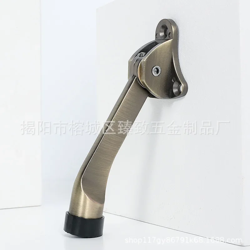 Magnetic Door Stopper Brushed Door Holder Catcher Rubber Buffer Wall Floor Mounted Stopper Home Door Holder