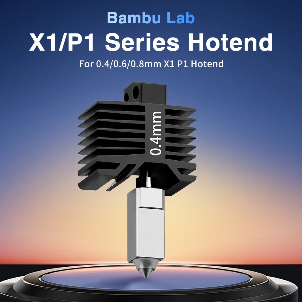 

Upgrade Hotend For Bambu Lab X1 X1C/P1 P1P P1S Hot end Print Head With P1 Fan Hardened steel Nozzles bambulab 3D Printer Parts