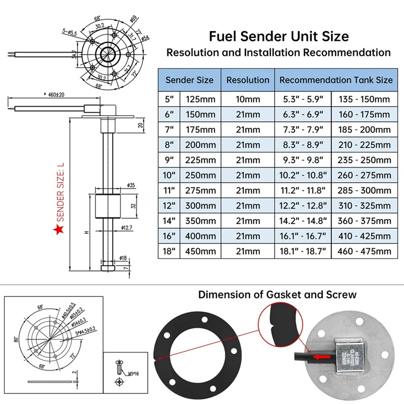 Emption!Oil Float 0-190 Ohms Fuel Level Sensor For Auto Car Boat Water Tank Level Indicato Fuel Level Gauge 150Mm