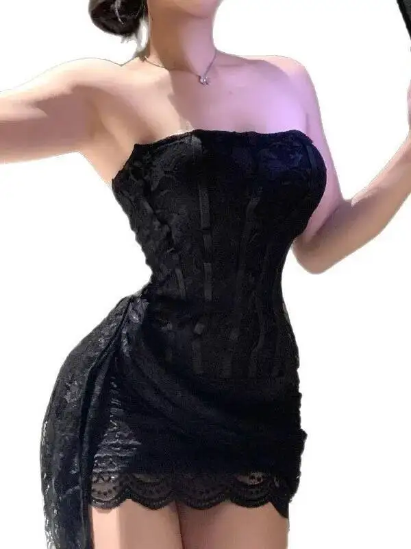 女性のレースホットガールプラスサイズボディコンドレスエレガントなソリッドカラードレスオフショルダーノースリーブラップヒップドレスチャーミングPKZ1