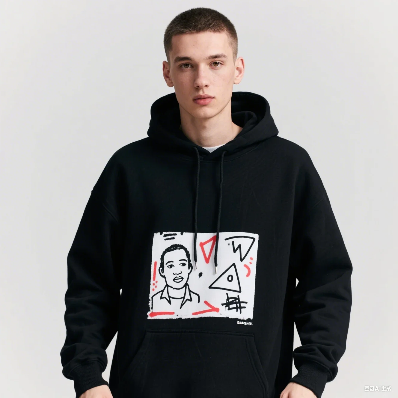 330G الثقيلة بلون مقنعين البلوز الصغيرة الكتابة على الجدران الفن طباعة الشارع الشهير مع جيب للجنسين رداء علوي غير رسمي