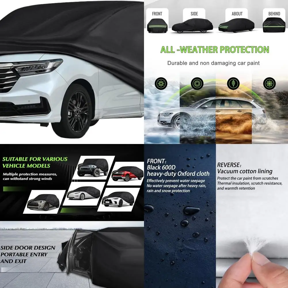 

Universal 16-Layer 600D Car Cover - Weatherproof, UV & Scratch Resistant, Fits MPVs 199-210