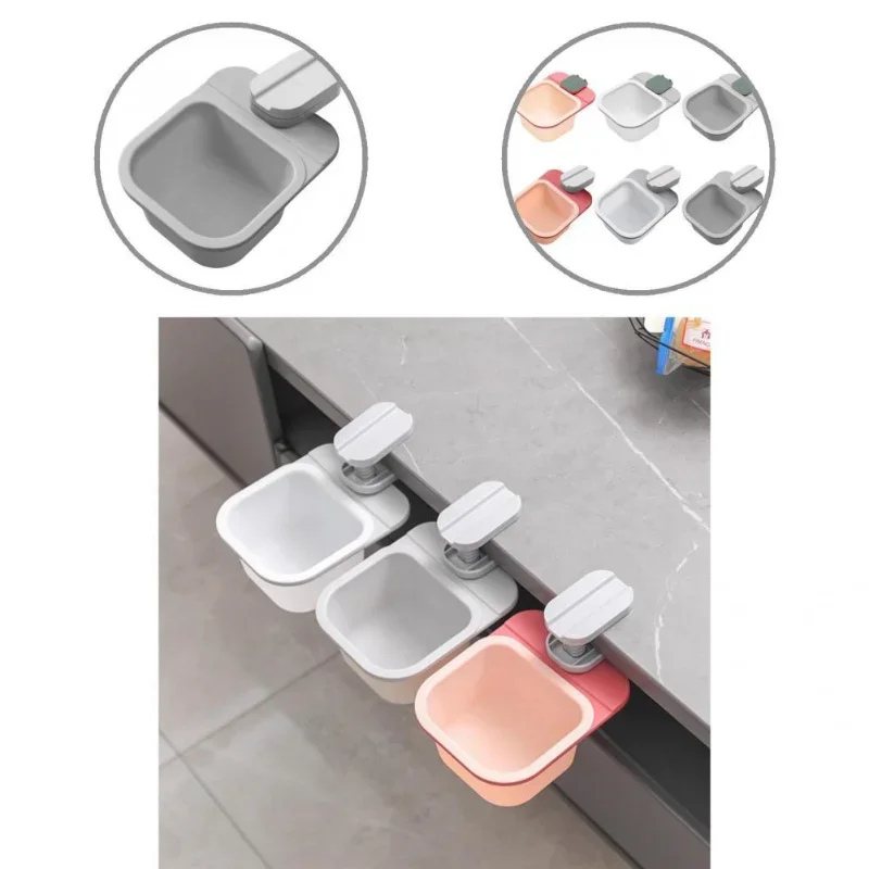 Trash Tray Rotation Desk Dustbin Small Size Widely Applied Useful Plastic Under Table Trash Tray Desk Trash Can