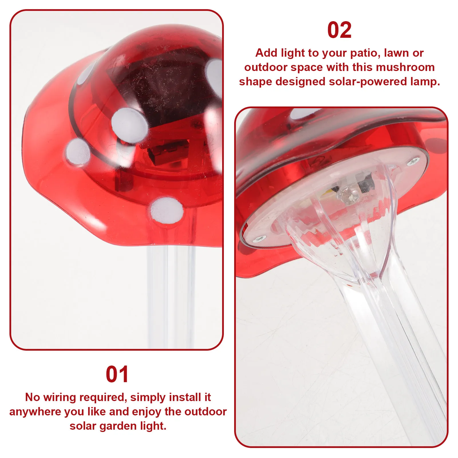 

Набор из 6 солнечных LED-светильников в форме грибов для сада и улицы, декоративные светильники на колышках для двора