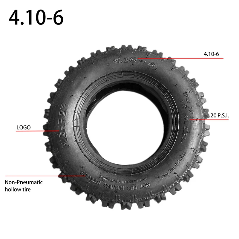 Tire 4.10-6 Tire Inner Tube Outer Tire Suitable For Atv Go Kart Mini Quad 47cc 49cc Snow Motorcycle Tire