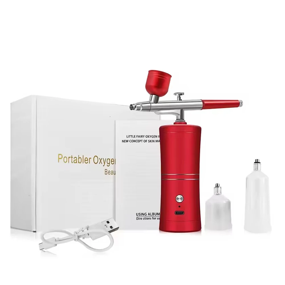Airbrush-Nägelkompressor zum Malen, Make-up, tragbare Mini-Akku-Airbrush-Spritzpistole für Nagelkunst, Tattoo, Kuchen, Dekor, Malerei