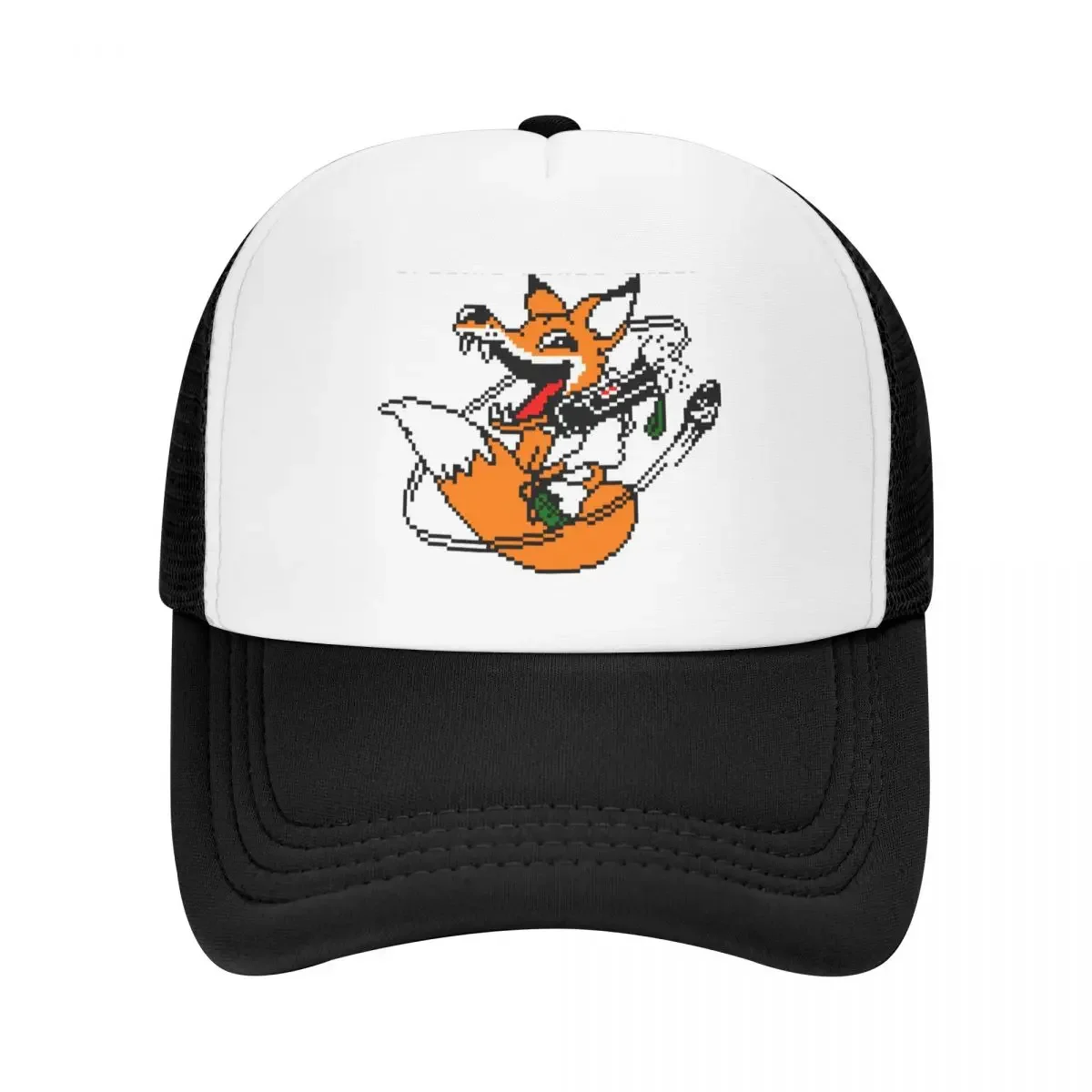 FOXHOUND PIXELART FOX BLACK Baseball Cap summer hat Dropshipping Ladies Men's