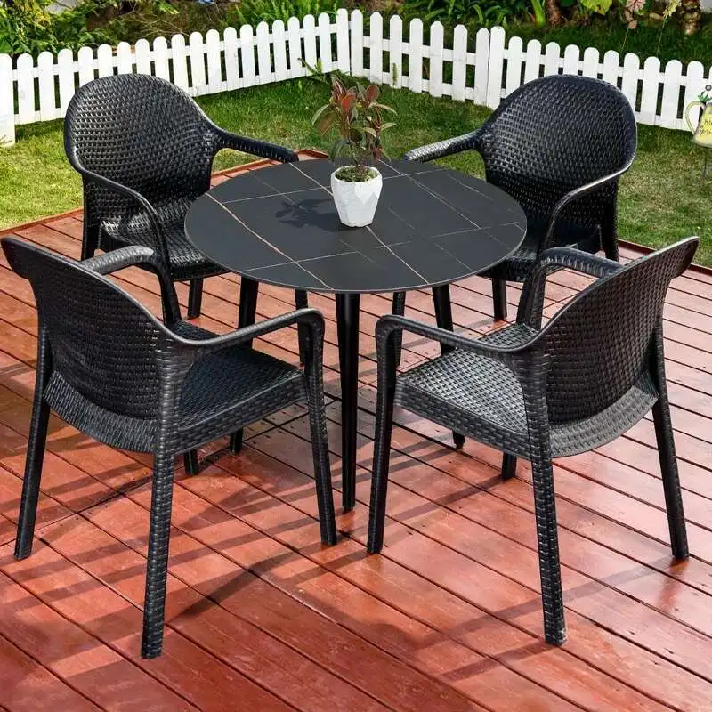 

Black Adults Garden Furniture Sets Balcony Outdoor Yard Moving Garden Furniture Sets Natural Lounge Tuinmeubelen Decorations