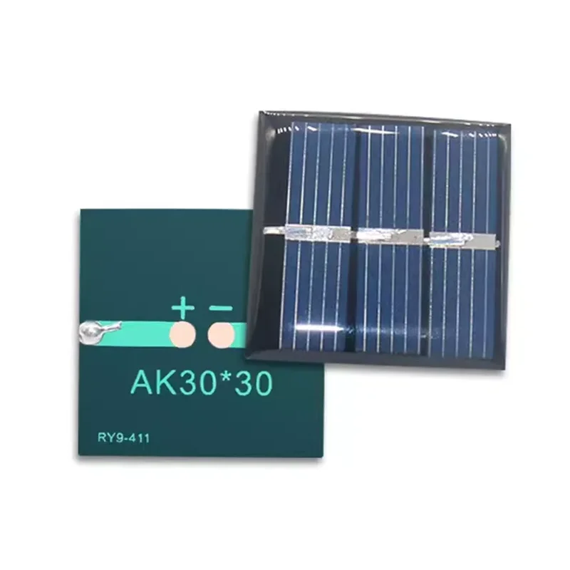 Solar panel drip glue board 30X30 1.5V 60MA polycrystalline silicon module outdoor charging DC moto