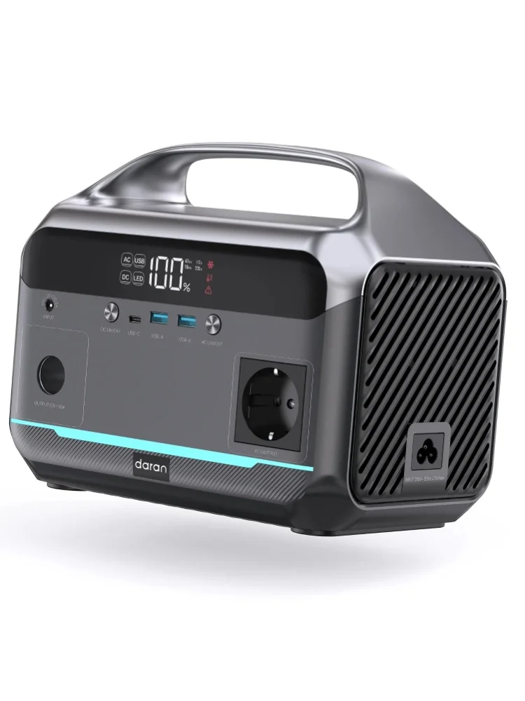 Tragbare Powerstation Daran NEO300L 350W Spitzenleistung 600W 288Wh LiFePO4 230V 60W PD Schnellladung für Zuhause, Camping, Notfälle
