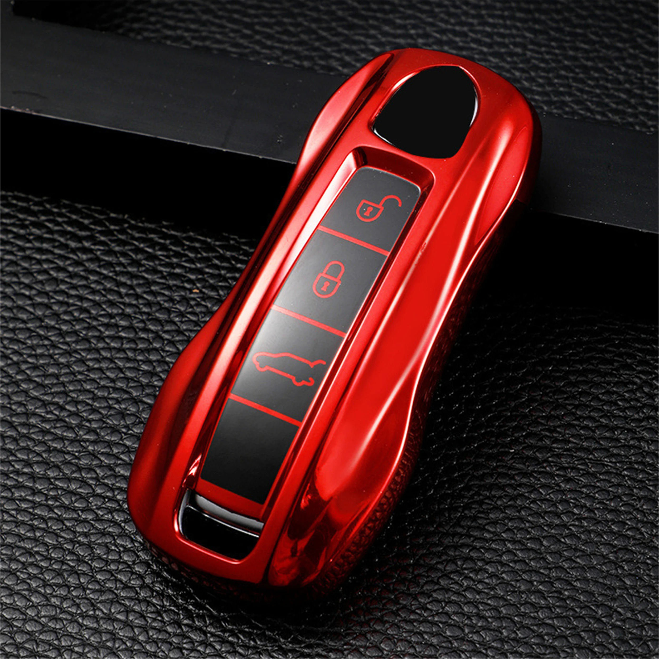 Kompatibel für Porsche Soft TPU Keycase für Cayenne 911 Panamera Auto Key Shell Case