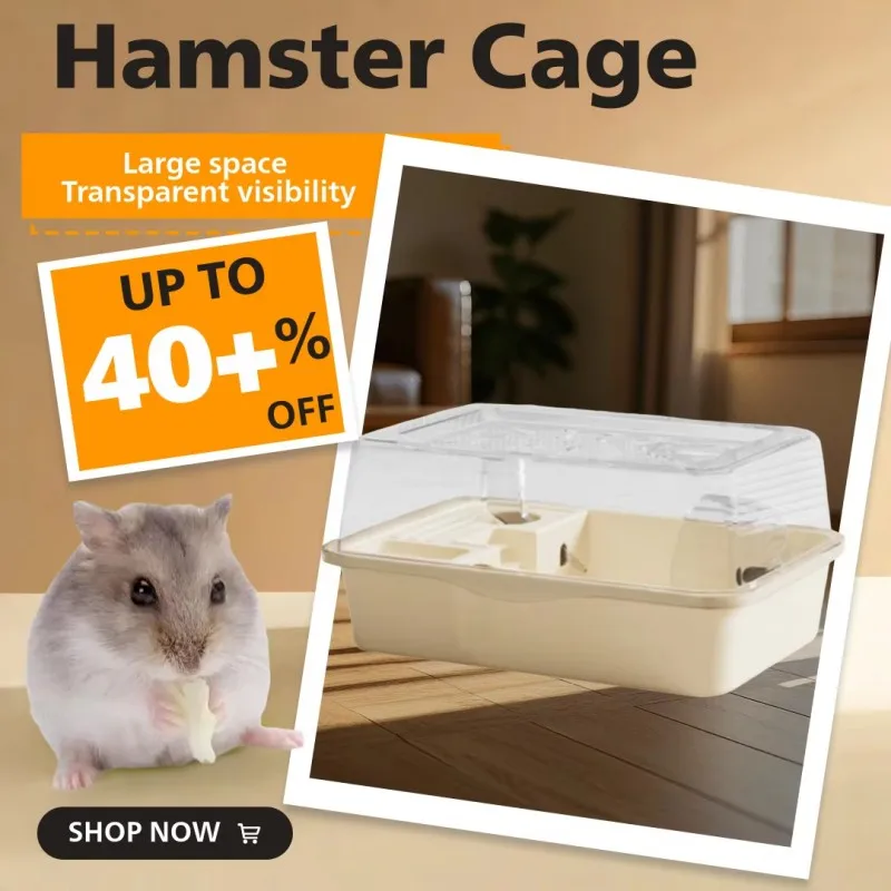 

Hamster Cage Super Large And Cheap Multi-Functional Hamster Cage Acrylic Plus Double Layer Deluxe Transparent Skylight Pet Cage