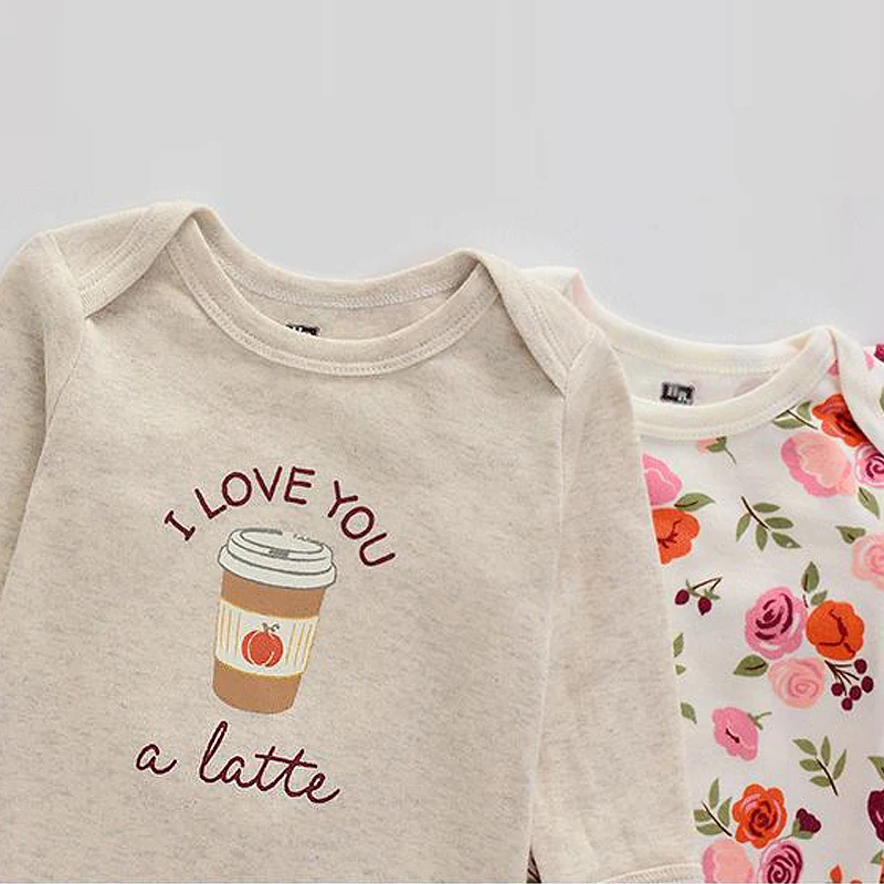 Ircomll Spring Summer 3pcs/lot Jumpsuit for Kids Rompers Playsuits Newborn Baby Clothes Kids Long Sleeve Infant One-piece Onesie