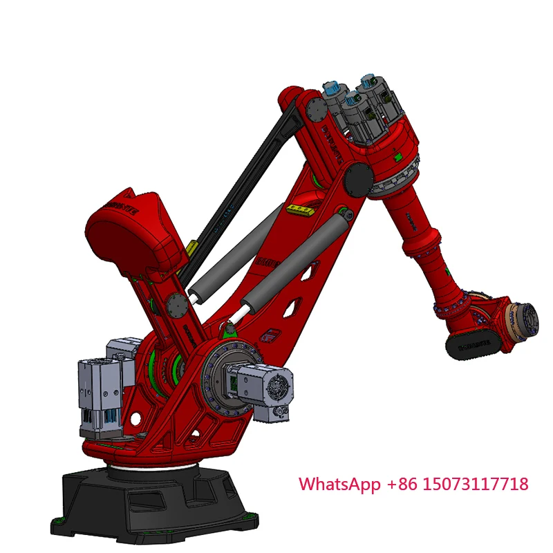 Venda quente 500kg carga útil 3050mm braço span universal 6 eixos articulado robô industrial braço plc motor servo-unidade elétrica ip40