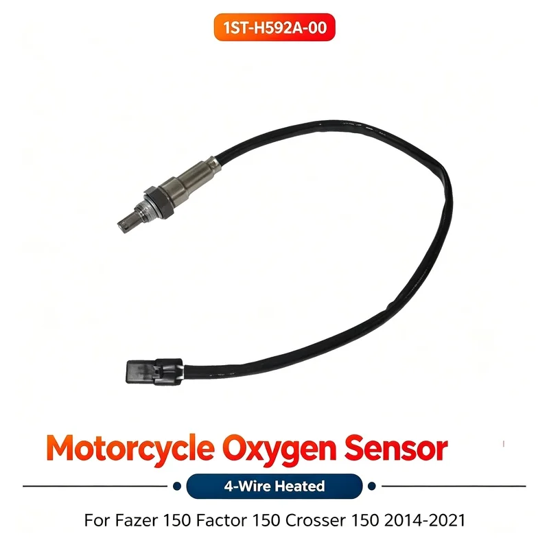 1ST-H592A-00 Motorcycle Oxygen Sensor For Yamaha Fazer 150 Factor 150 Crosser 150 2014-2021 4-Wire Heated