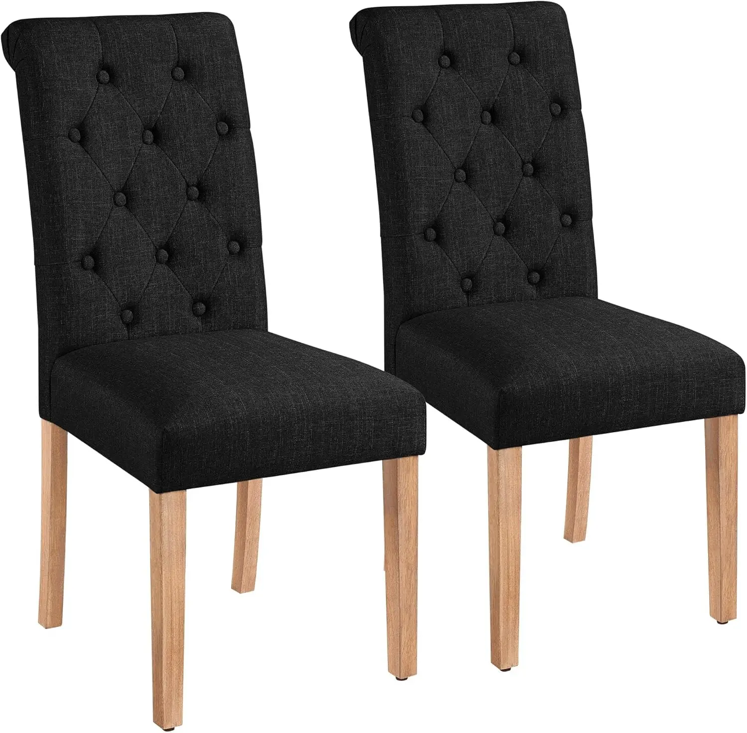 

Dining Chairs Set of 2 Parsons Kitchen Chairs Stylish Dining Room Chair Upholstered Fabric Chairs with Solid Wood Legs