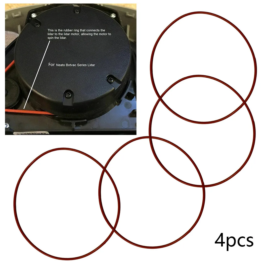 For Neato For Botvac Lidar O Ring Rubber Belt Kit Pack of 4 Silicone O Rings for Models For 65 70 75e 75 80 85 D75 D80 D85