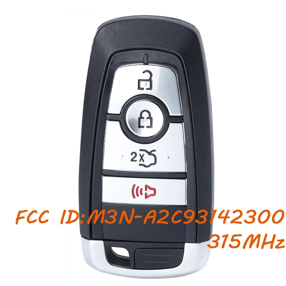 

KEYECU M3N-A2C93142300 164-R8150 164-R8159 Умный дистанционный брелок для Ford Edge Explorer Fusion Mustang 2017 2018 2019 2020 315 МГц