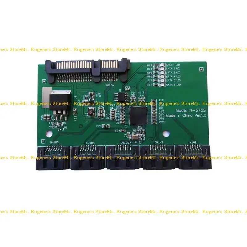 

D08B 1 to 5 Splitters Port Adapters Converters SATA3.0 6Gbps PM Multipliers Port