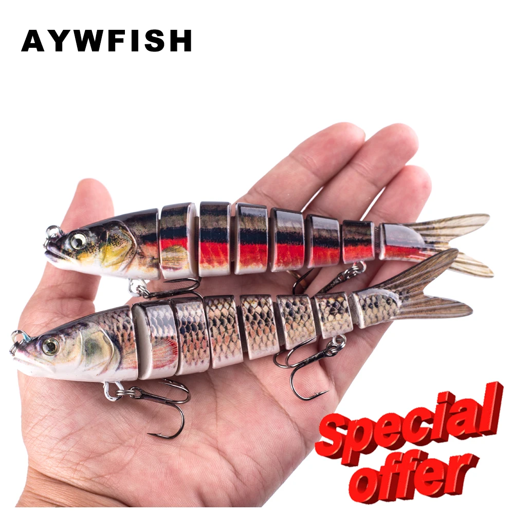 AYWFISH 1PCS 14CM 26.5G Minnow Swimbait Sinking Trout Fishing lures Pike Bass  Jointed Artificial Bait Special Offer (Limited)