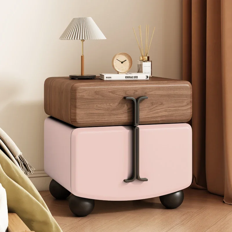 Modern Luxury Nightstand Minimalist Kids Cheap Natural Nordic Nightstand Kawaii Vintage Aesthetic Antique Wood Mesita Furniture