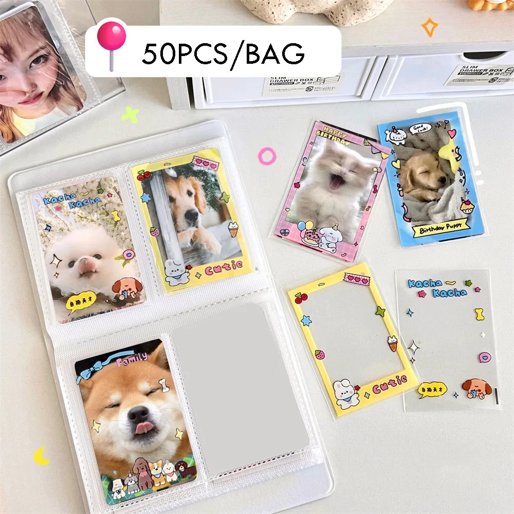 Korean New Card Cover Photo Card Protector Photocard Holder Card Sleeves Idol Card Holder Card Film INS Decorative Cute Cartoon