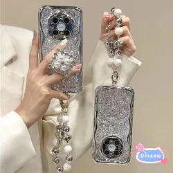 Luxury Bling Silver Case For Redmi Note 13 12 Pro Plus Speed Turbo 11S 11T 10 10T Poco F4 F3 X2 Pearl Diamond Stand  Phone Case