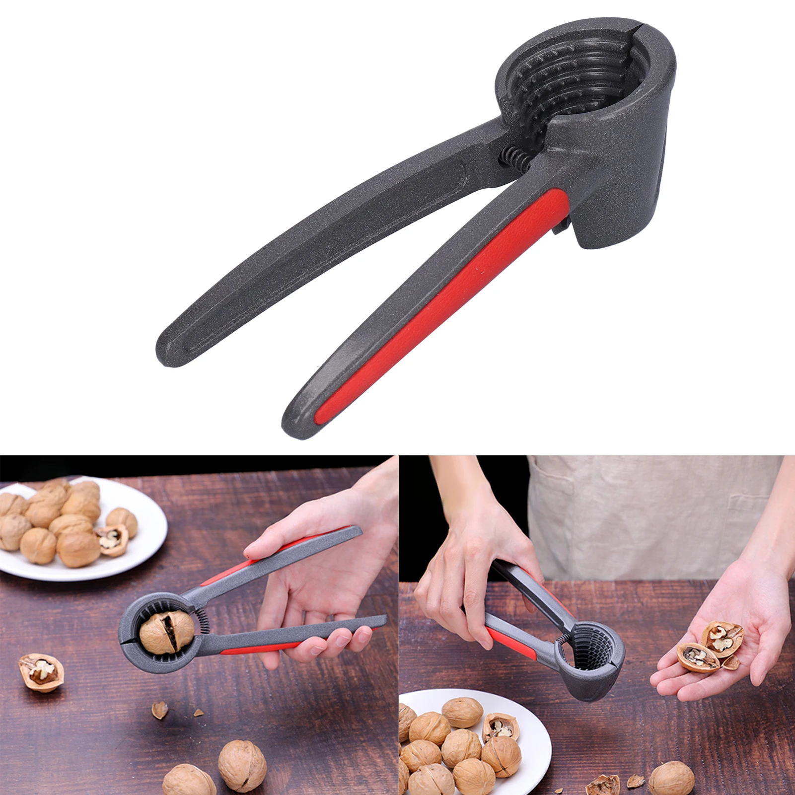 Nutcracker Labor‑Saving Aluminum Alloy Plastic Non‑Slip Hazelnut Pine Nut Walnut Cracking ToolWalnut Clip