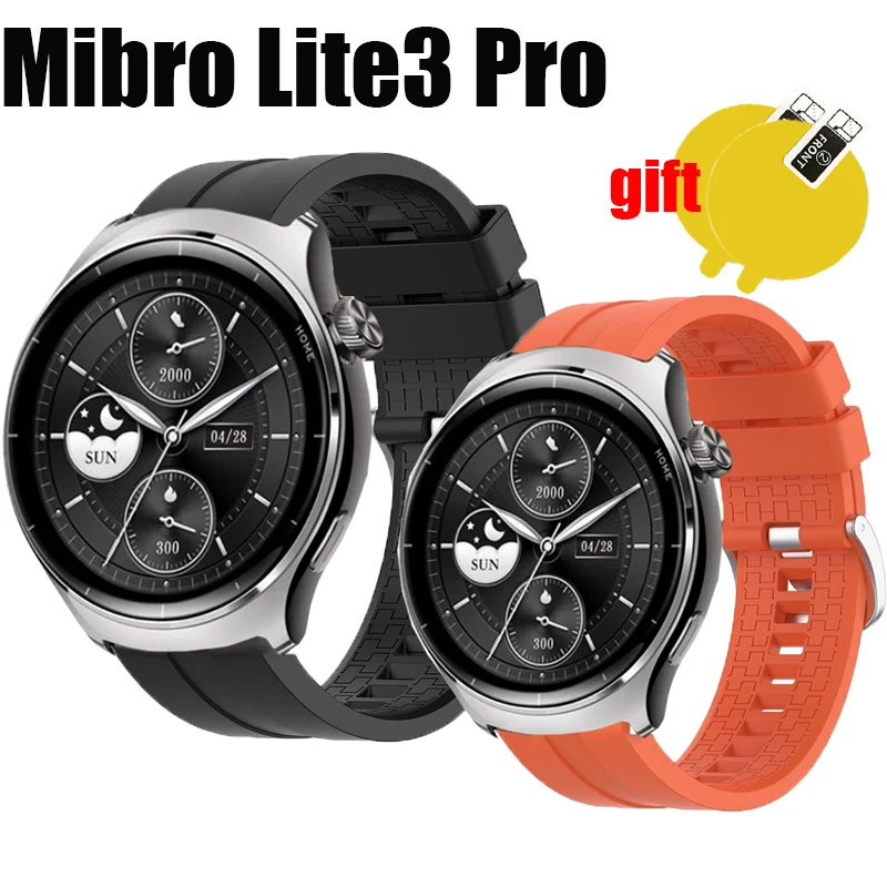 3w1 dla Mibro lite3 Pro pasek z paskiem Smartwatch silikonowa bransoletka folia zabezpieczająca ekran