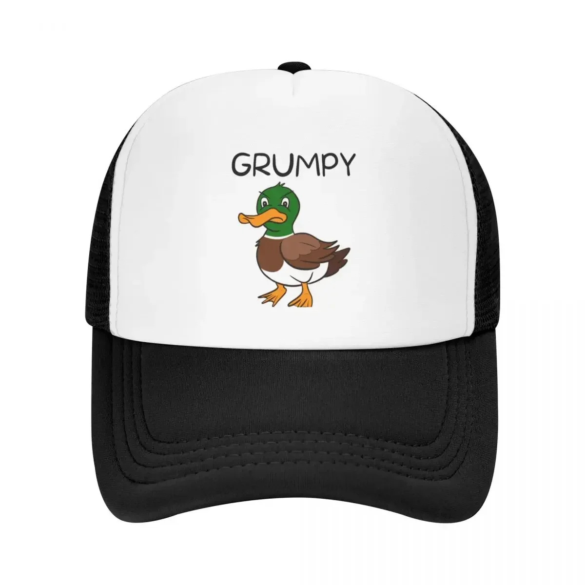 A little Grumpy Duck Cartoon Drawing Baseball Cap Visor Fishing cap Men Caps Women's