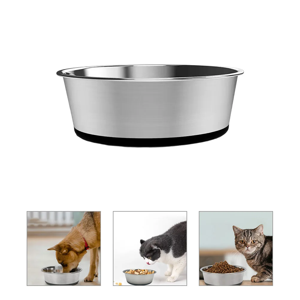 

Pet Feeding Bowl Stainless Steel Cat Dog Food Holder Non-Tip Design Shatterproof Puppy Bowl Easy Clean Pet Supply for Home