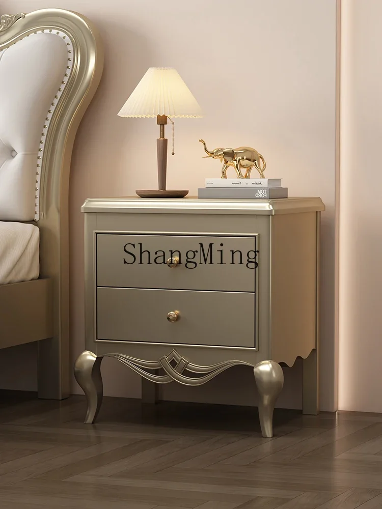 

CL bedside table paint light luxury minimalist bedside solid wood large size modern simple locker